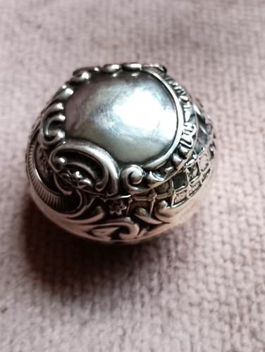 Antique sterling silver round - silver,