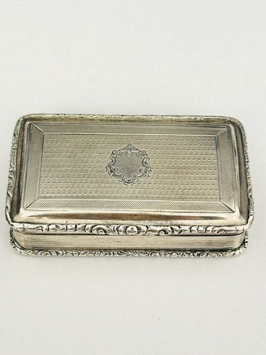 Antique silver snuff box - silver,
