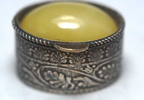 Antique silver floral - antique,