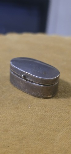 Antique sterling silver pill - silver,