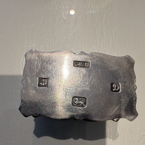 Antique solid silver embossed - silver,