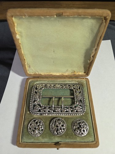 Victorian silver nurses - victorian, buckle
