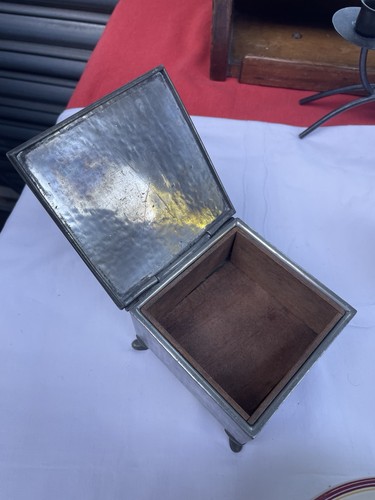 Hand hammered pewter hinged - pewter,