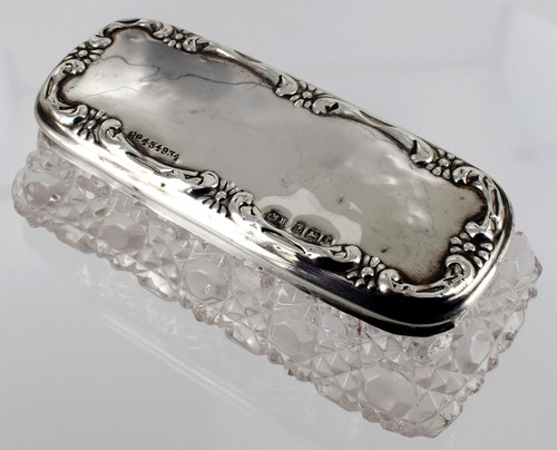 Edwardian solid silver lid - lid, &