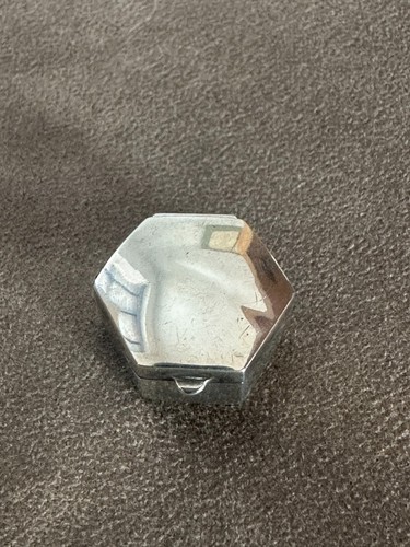 Hexagonal sterling silver pill - sterling,