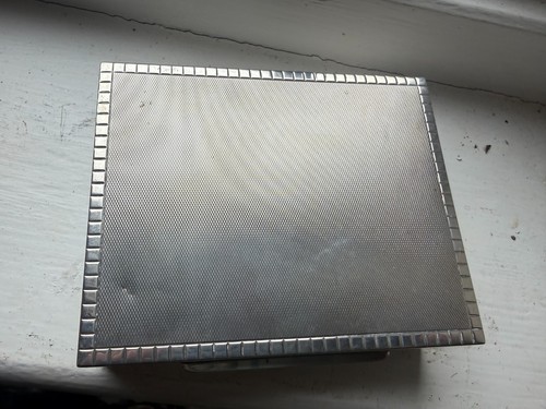 Sterling silver cigarette box - silver,