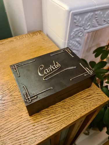 Antique silver card games set - games,
