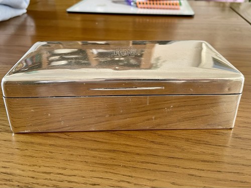 Stirling silver cigarette box - stirling,