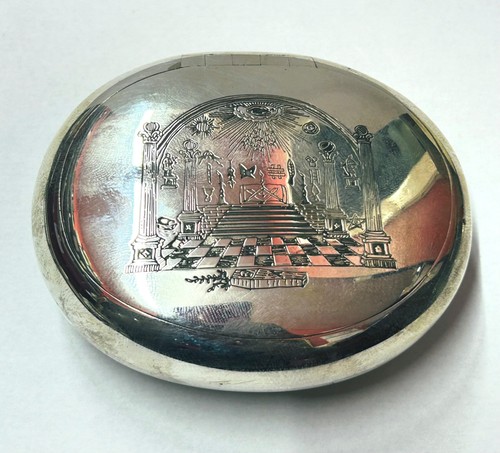 Antique solid silver masonic - "antique,