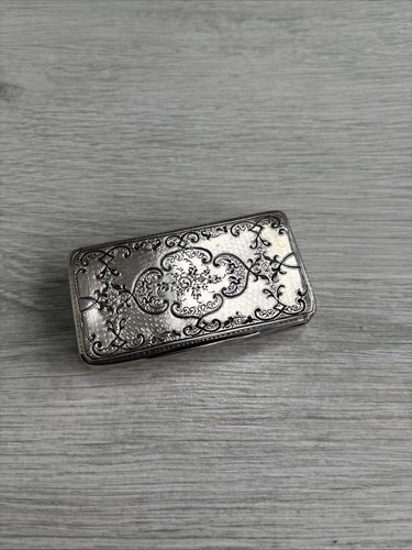 Silver victorian antique snuff - silver,