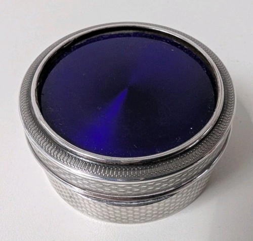 Solid silver enamel trinket - silver, &