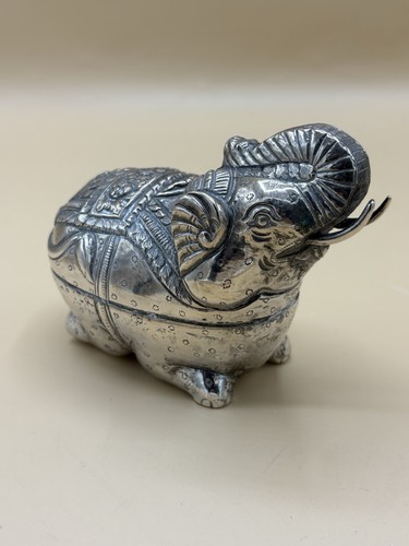 Vintage silver elephant - silver,