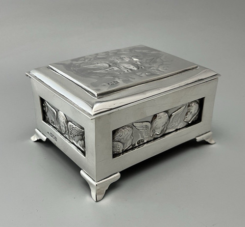 Edwardian silver jewellery box - jewellery,